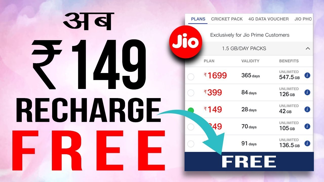 Free Jio Recharge Coupon Codes